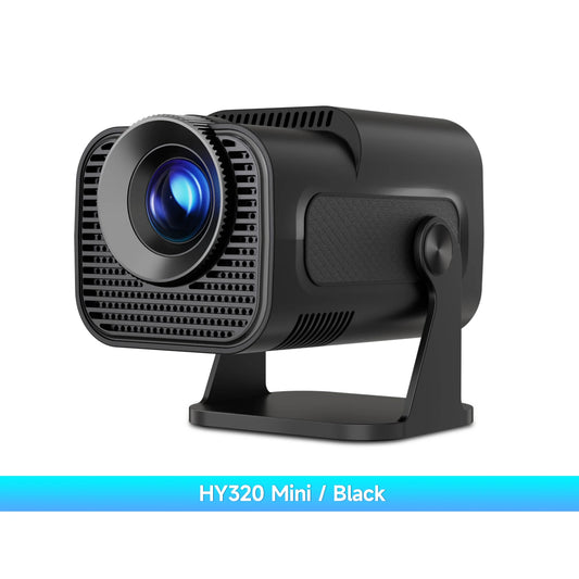 HY320 Mini Newly Native 720P Android 11 4K Projector 300ANSI Wifi6 BT5.0 Cinema Outdoor Portable 180° Rotable Projector