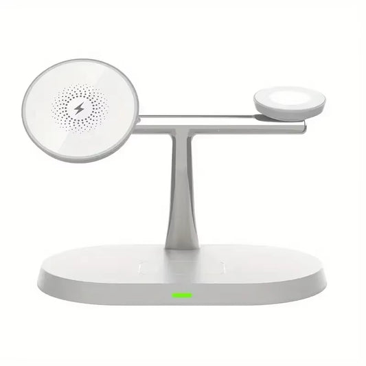 TechZone Ultimate 3-in-1 Magnetic Fast Wireless Charging Station